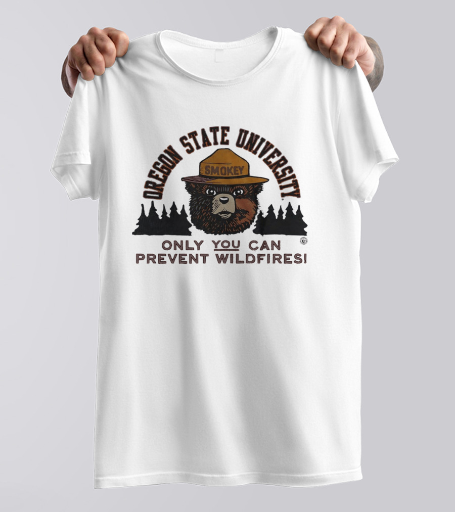 Oregon State University Smokey Bear Only You Can Prevent Wildfires T-Shirt
