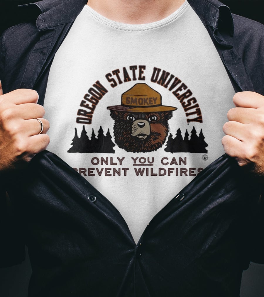 Oregon State University Smokey Bear Only You Can Prevent Wildfires T-Shirt