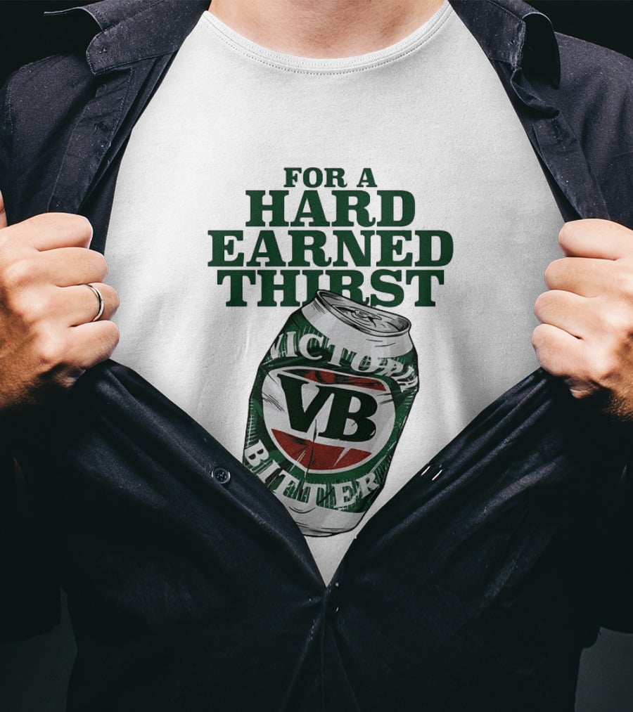 Victoria Bitter VB Can For A Hard Earned Thirst T-Shirt