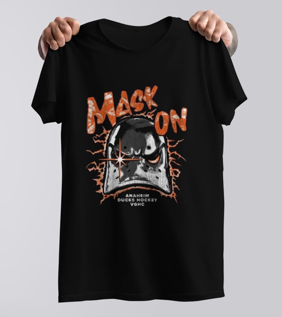 Anaheim Ducks Mask On Anaheim Ducks Hockey VGHC T-Shirt
