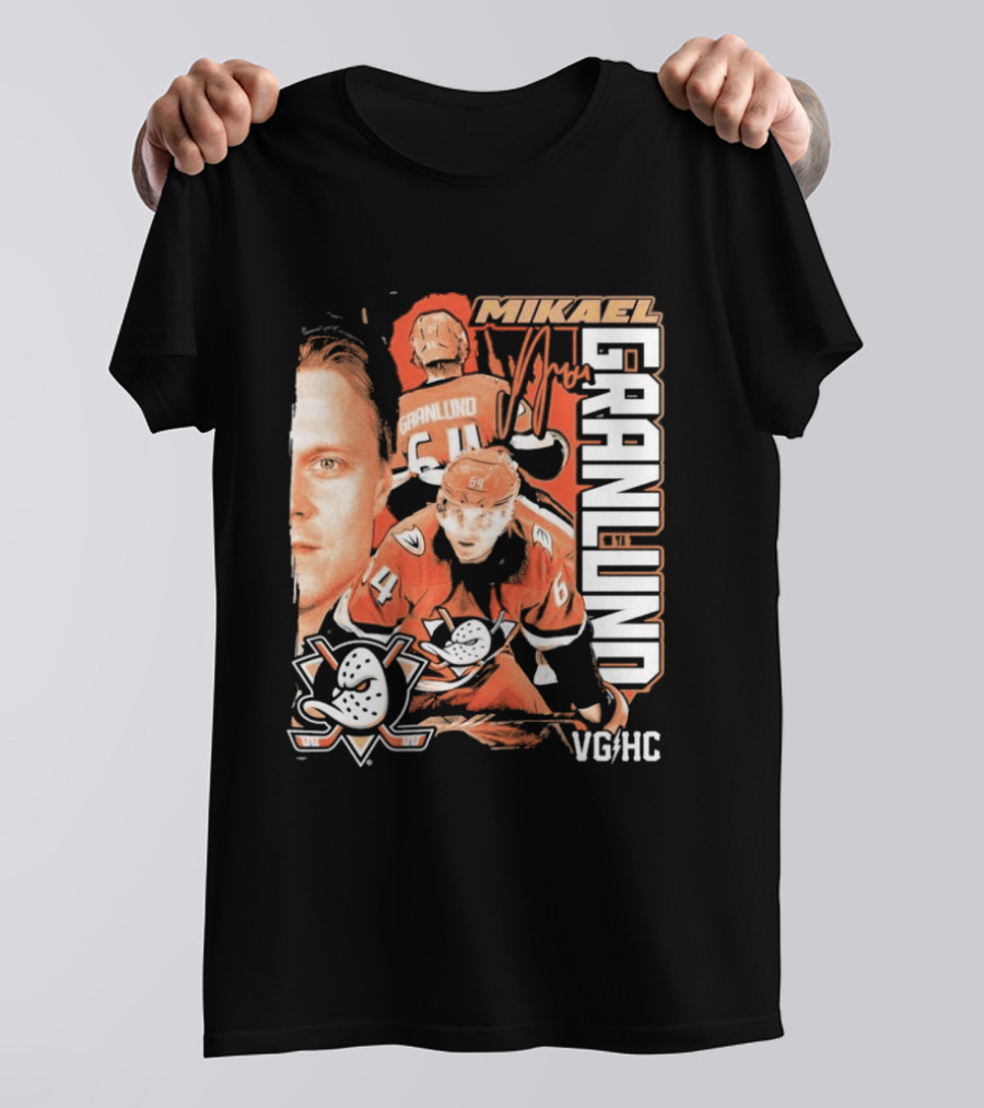 Anaheim Ducks Mikael Granlund VGHC Hockey Team Collage T-Shirt