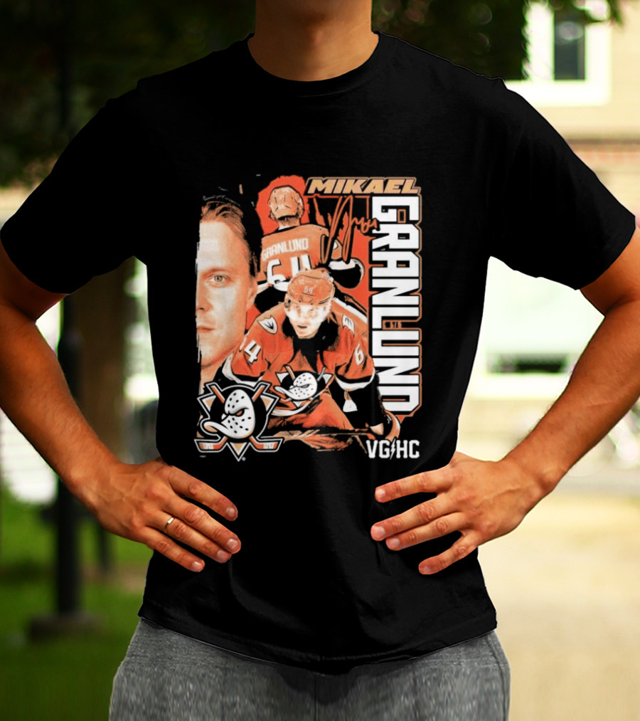 Anaheim Ducks Mikael Granlund VGHC Hockey Team Collage T-Shirt