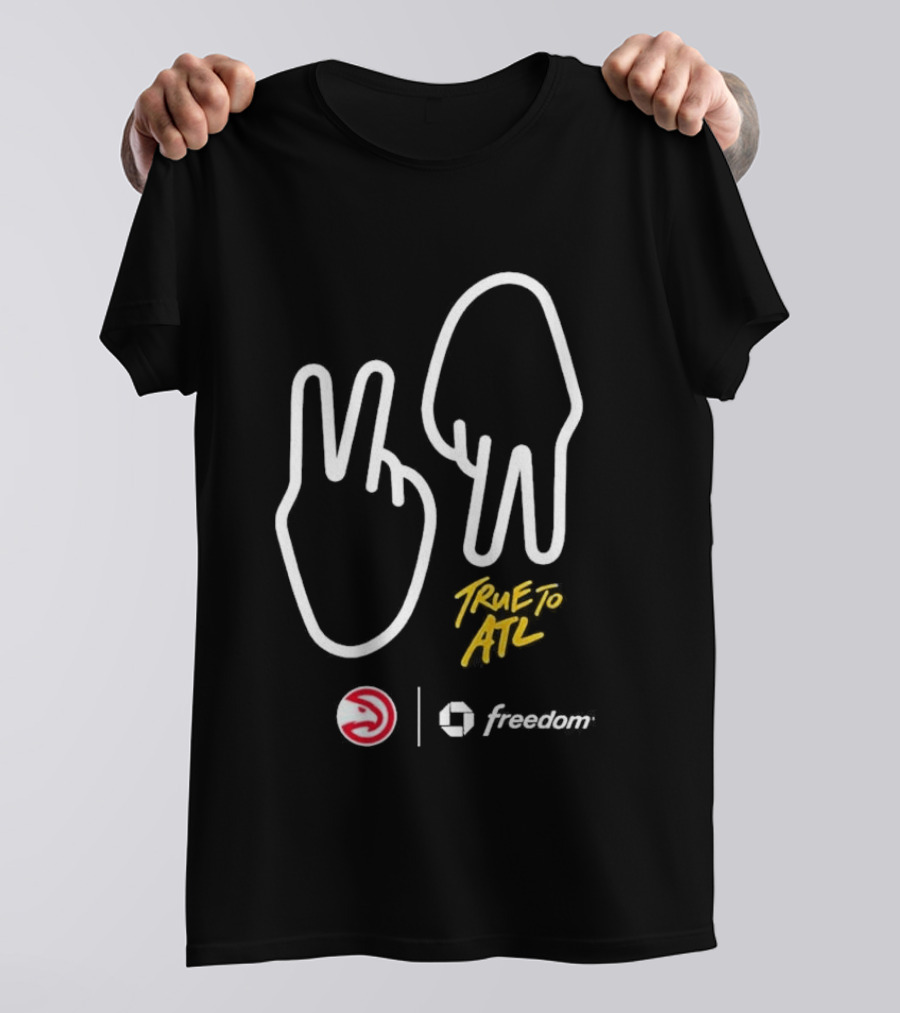 Atlanta Hawks True To ATL Peace Hand Gesture Game 6 T-Shirt