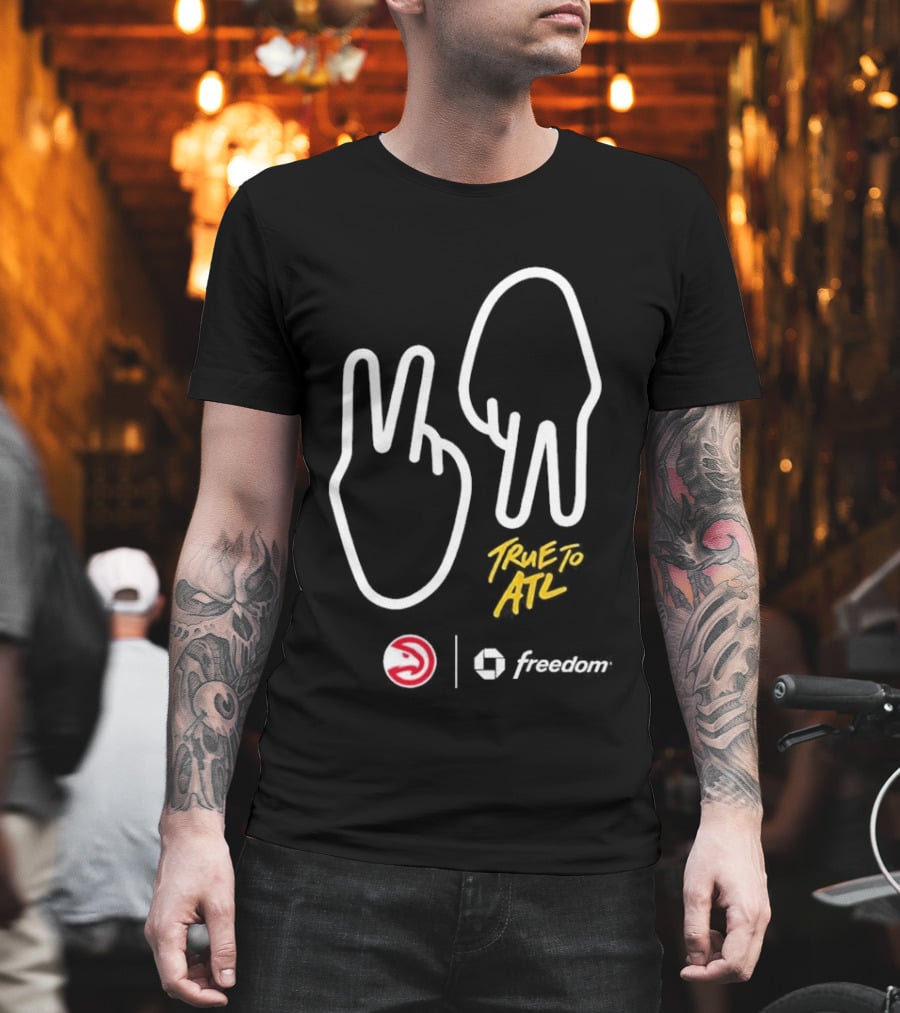 Atlanta Hawks True To ATL Peace Hand Gesture Game 6 T-Shirt