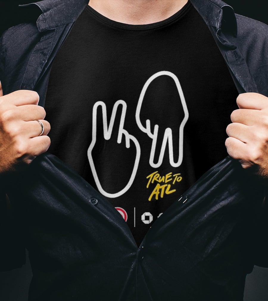Atlanta Hawks True To ATL Peace Hand Gesture Game 6 T-Shirt