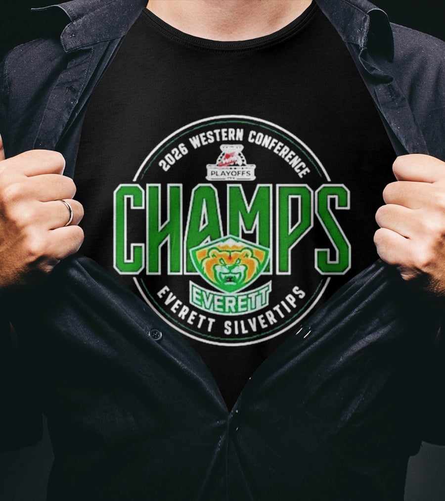2026 Western Conference Champs Everett Silvertips T-Shirt