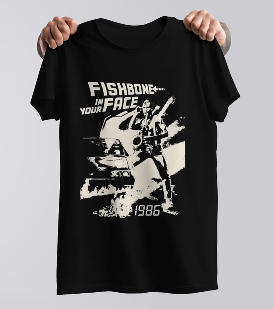 Fishbone In Your Face Band Tour 1986 Vintage Aesthetic T-Shirt