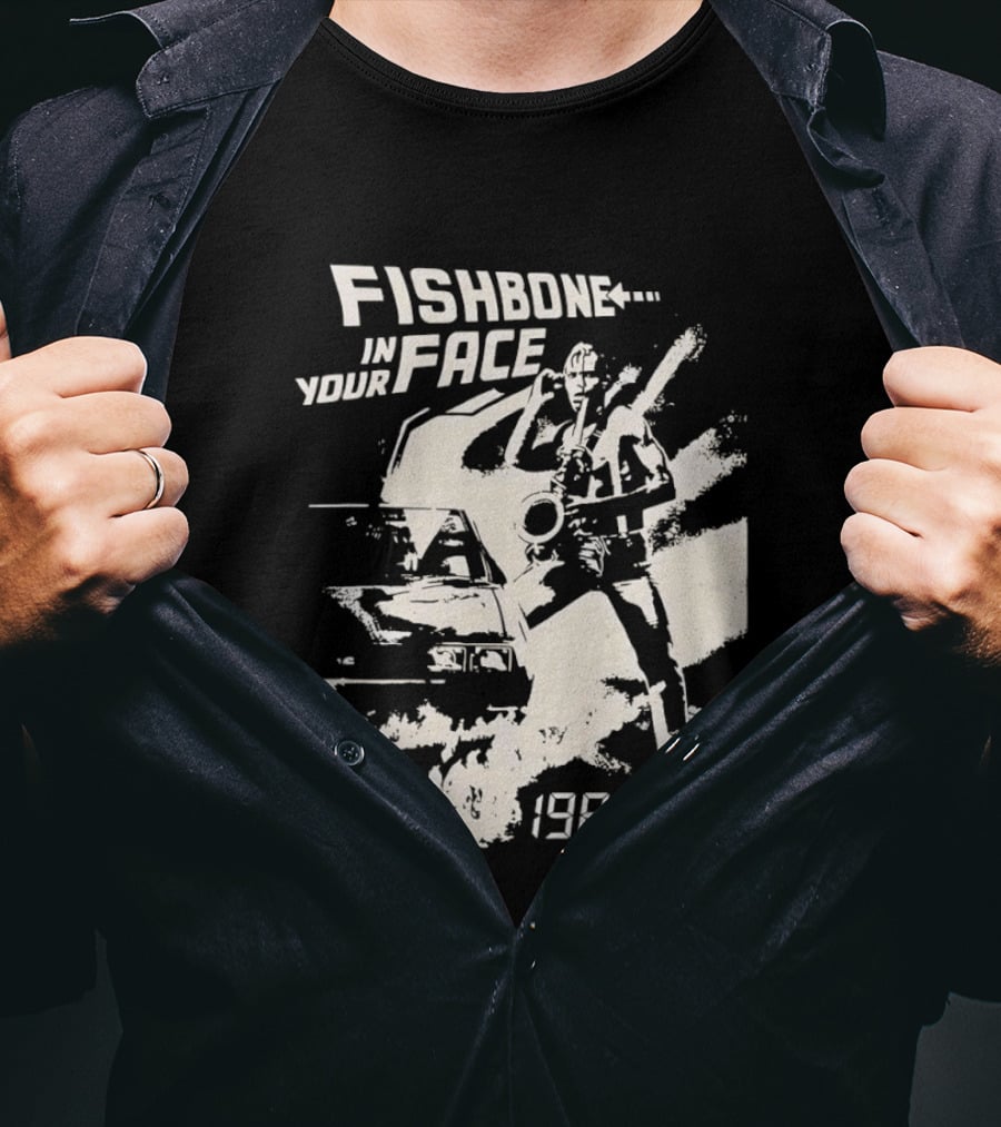 Fishbone In Your Face Band Tour 1986 Vintage Aesthetic T-Shirt