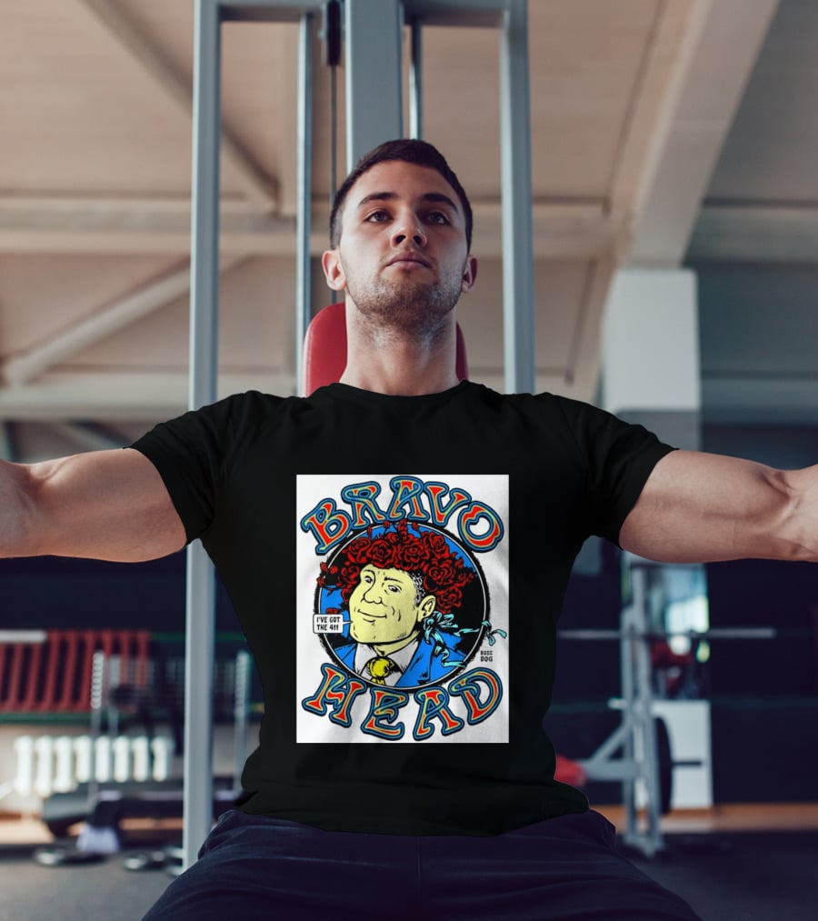 Bravo Head Boss Dog I've Got The 411 Roses T-Shirt