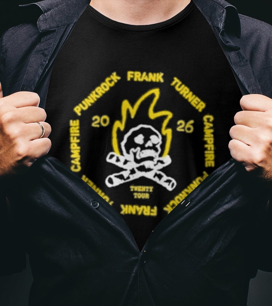 Frank Turner Campfire Punkrock 2026 Twenty Tour T-Shirt