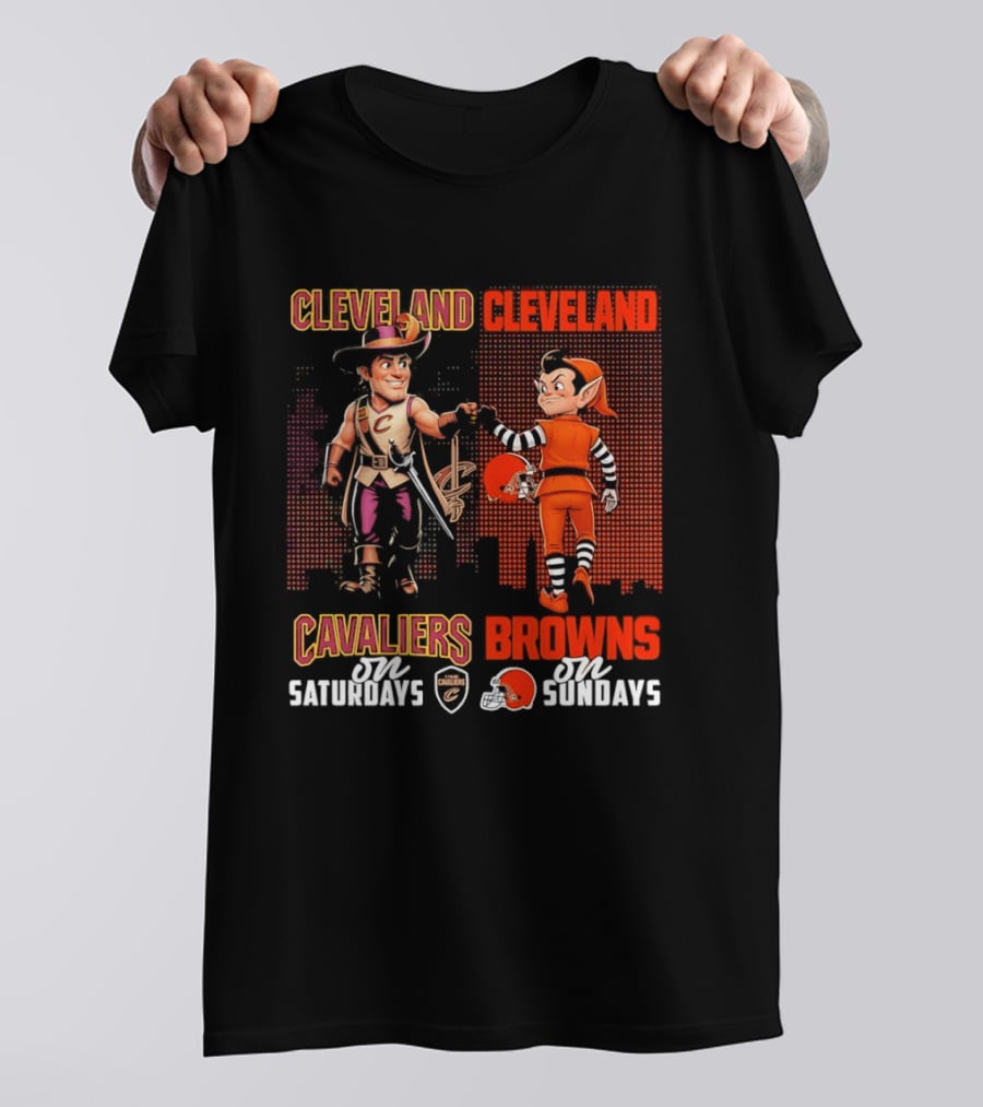 Cleveland Cavaliers On Saturdays Cleveland Browns On Sundays T-Shirt
