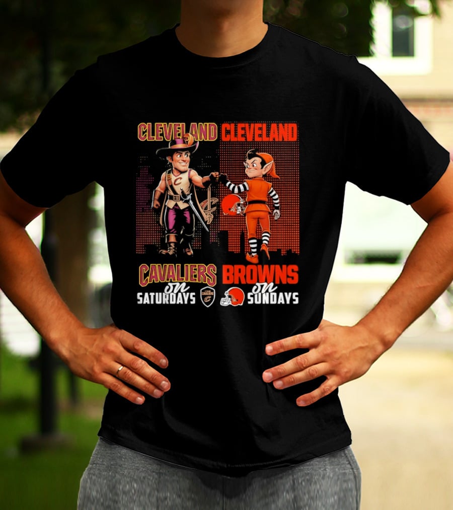 Cleveland Cavaliers On Saturdays Cleveland Browns On Sundays T-Shirt