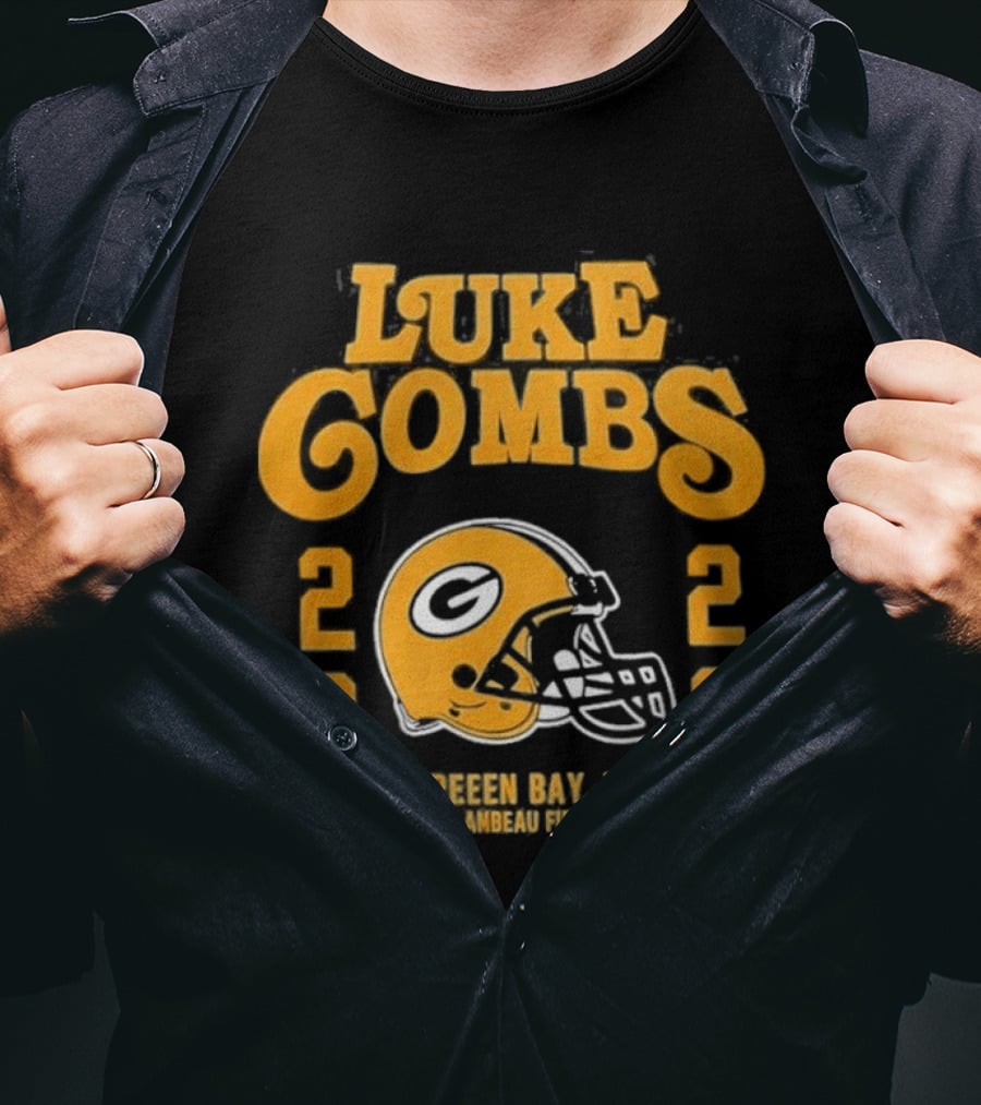 Luke Combs 2026 Green Bay Packers Lambeau Field Event T-Shirt