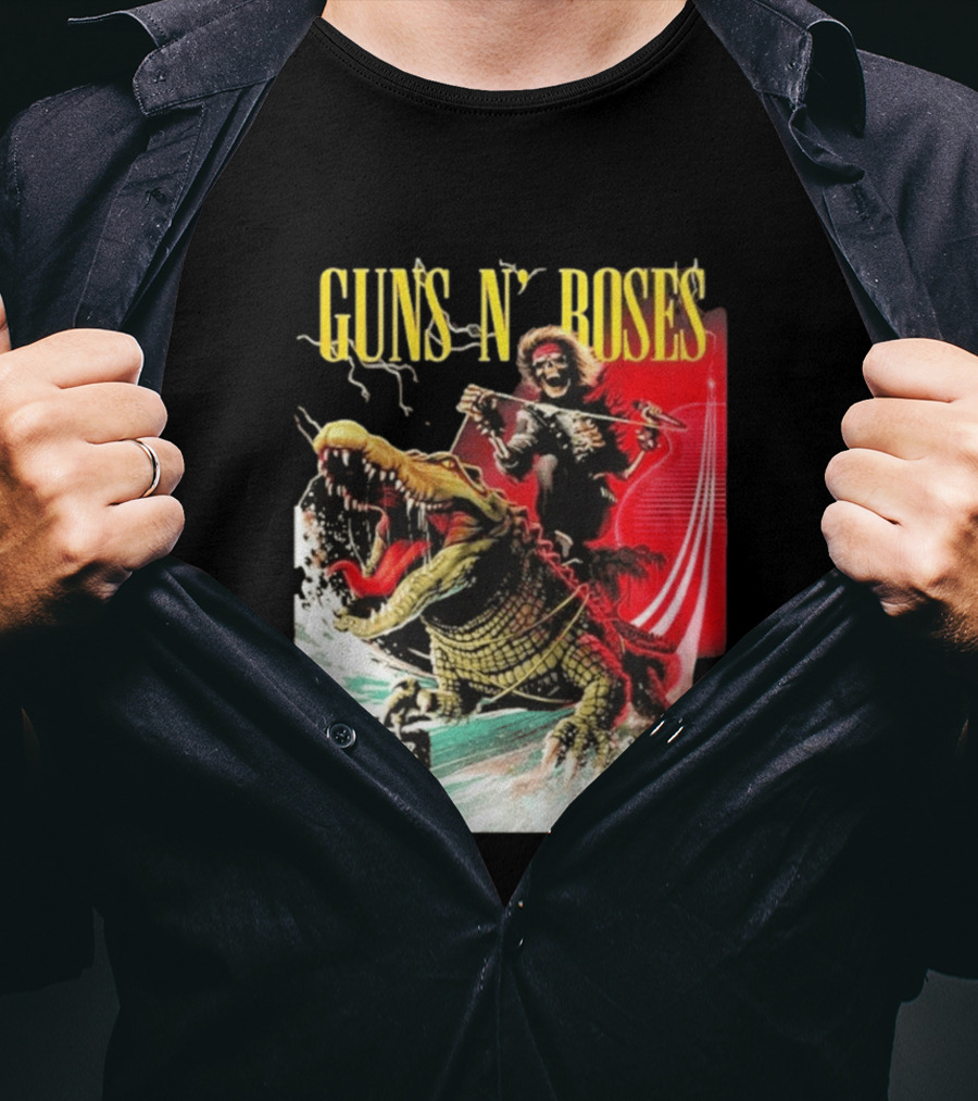 Guns N' Roses F1 Miami Grand Prix Florida 2026 Skeleton Rides Crocodile Hard Rock Live April 30 T-Shirt