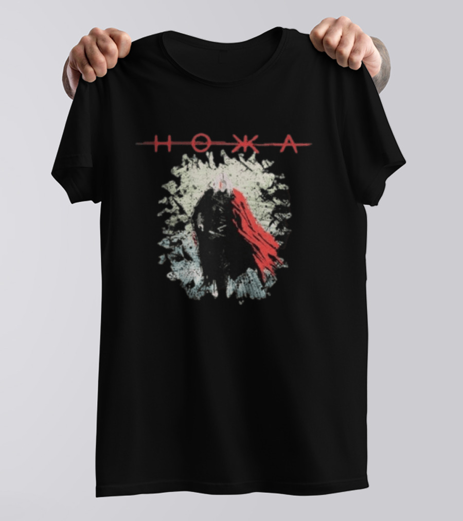 Hokka Via Miseria IV Mysterious Figure With Red Cape T-Shirt
