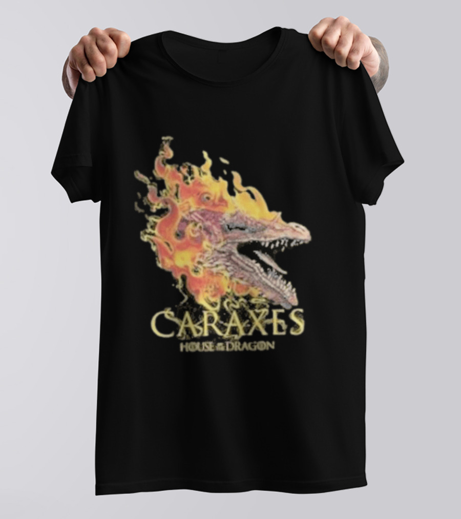 House Of The Dragon Caraxes Fiery Dragon Head T-Shirt