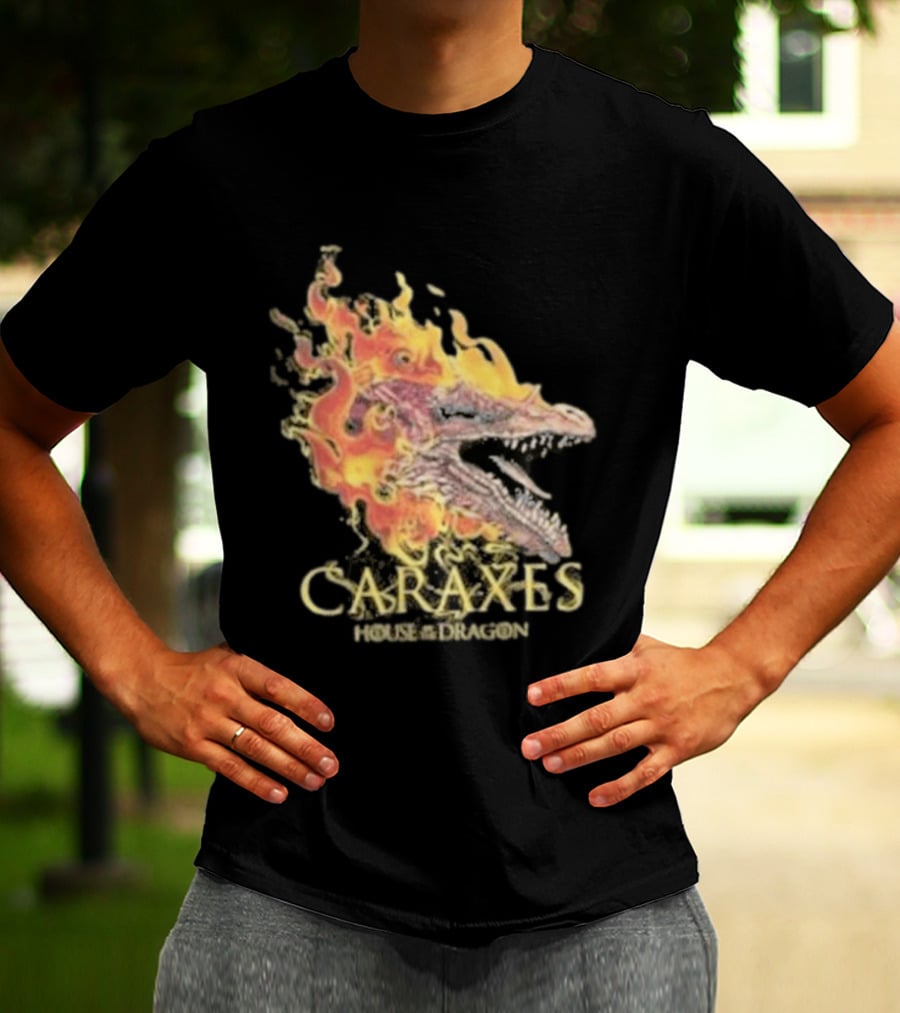 House Of The Dragon Caraxes Fiery Dragon Head T-Shirt