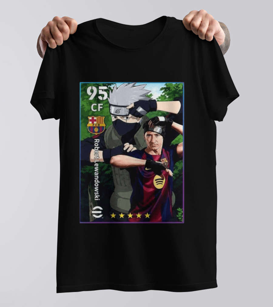 EFootball 2026 Card Lewandowski Kakashi Barcelona FCB Crossover 95 CF T-Shirt