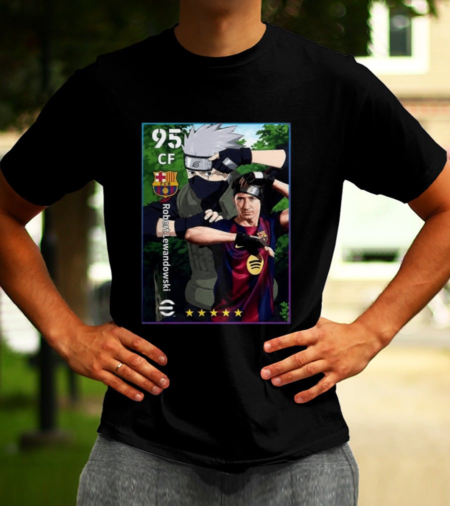 EFootball 2026 Card Lewandowski Kakashi Barcelona FCB Crossover 95 CF T-Shirt