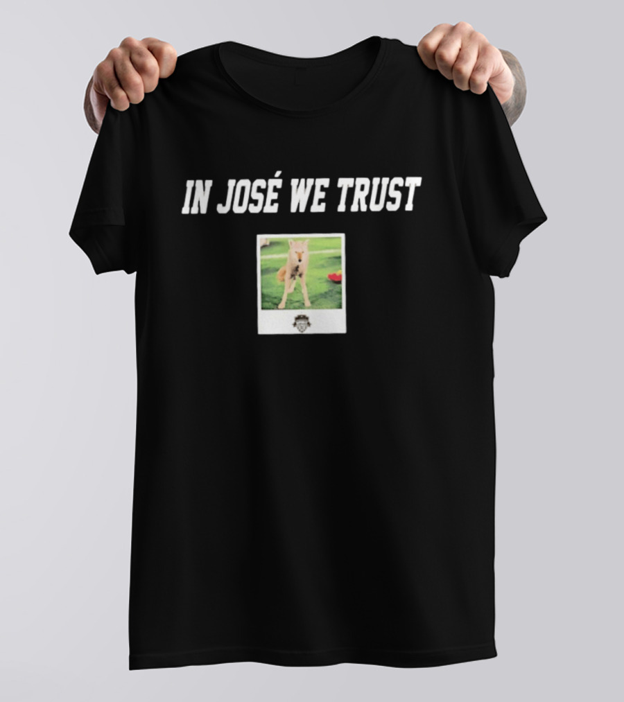 In JosÉ We Trust Circle C Coyote Image T-Shirt