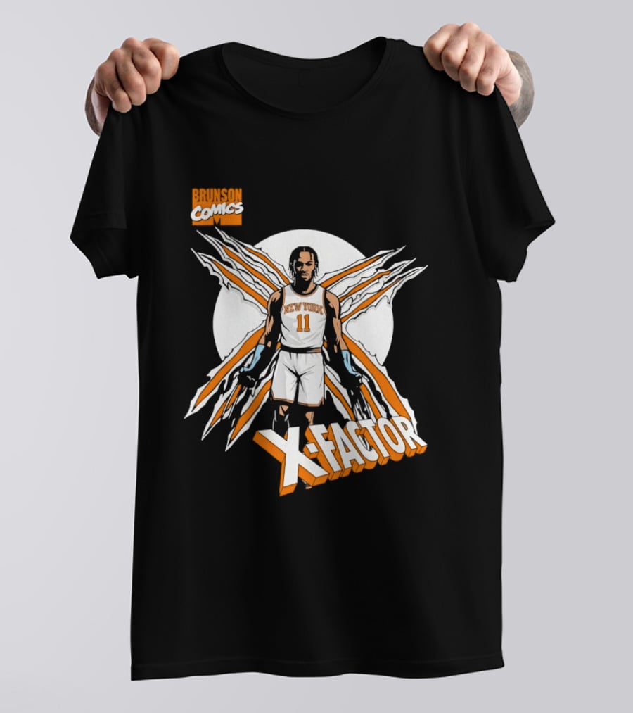 Jalen Brunson X Factor New York Knicks Comics NBA T-Shirt
