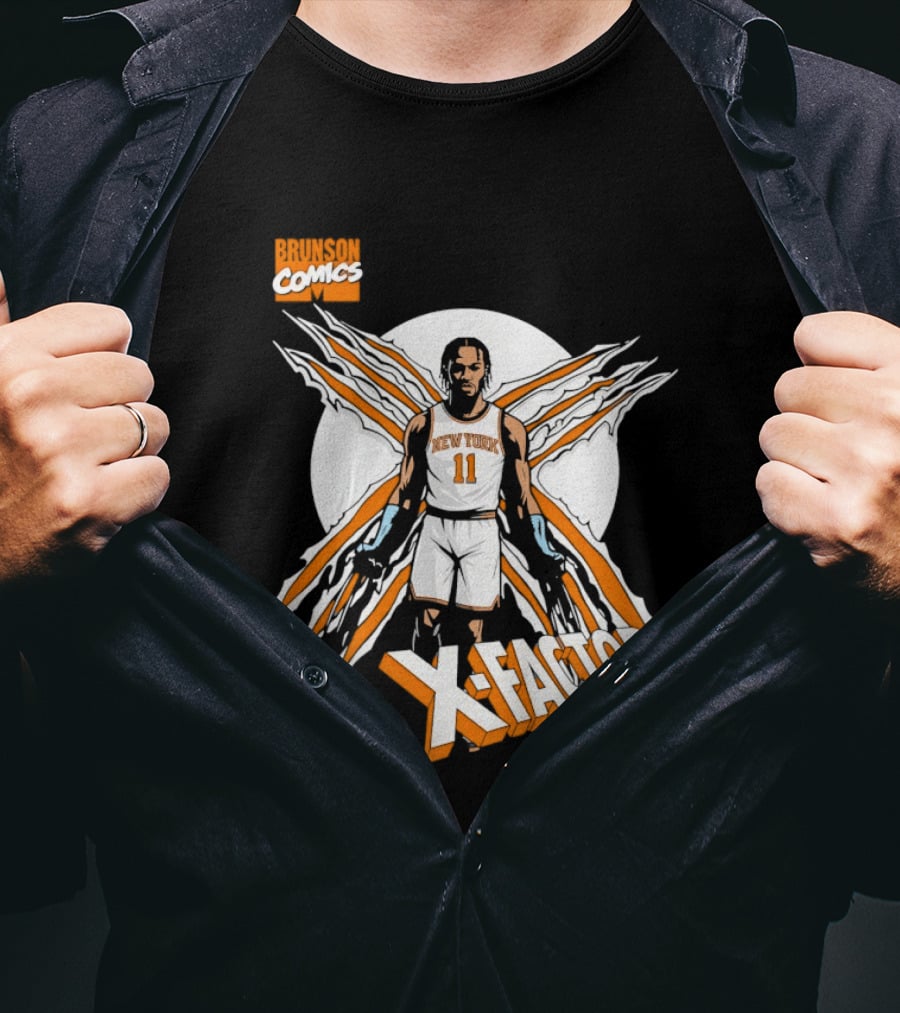 Jalen Brunson X Factor New York Knicks Comics NBA T-Shirt