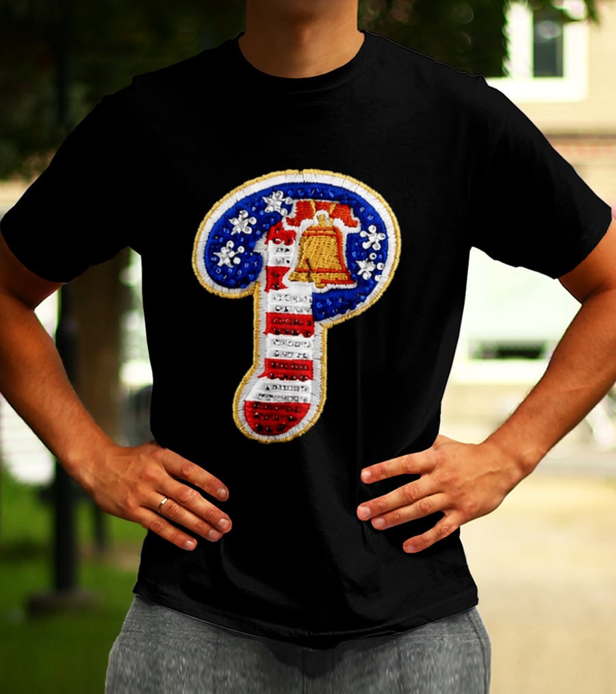 Philadelphia Bell Embroidered P American Flag Snapback Hat Kelly Oubre Jr T-Shirt
