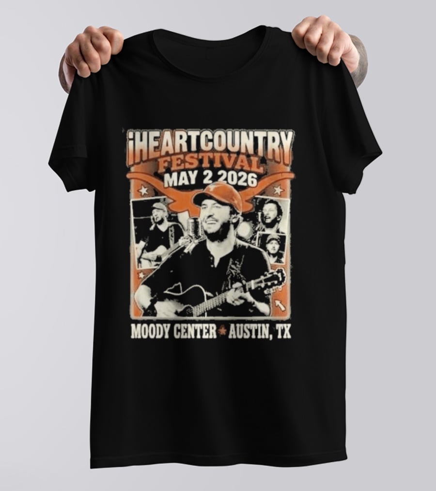 Luke Bryan IHeartCountry Festival May 2 2026 Moody Center Austin TX Texas Longhorns NCAA Collaboration T-Shirt