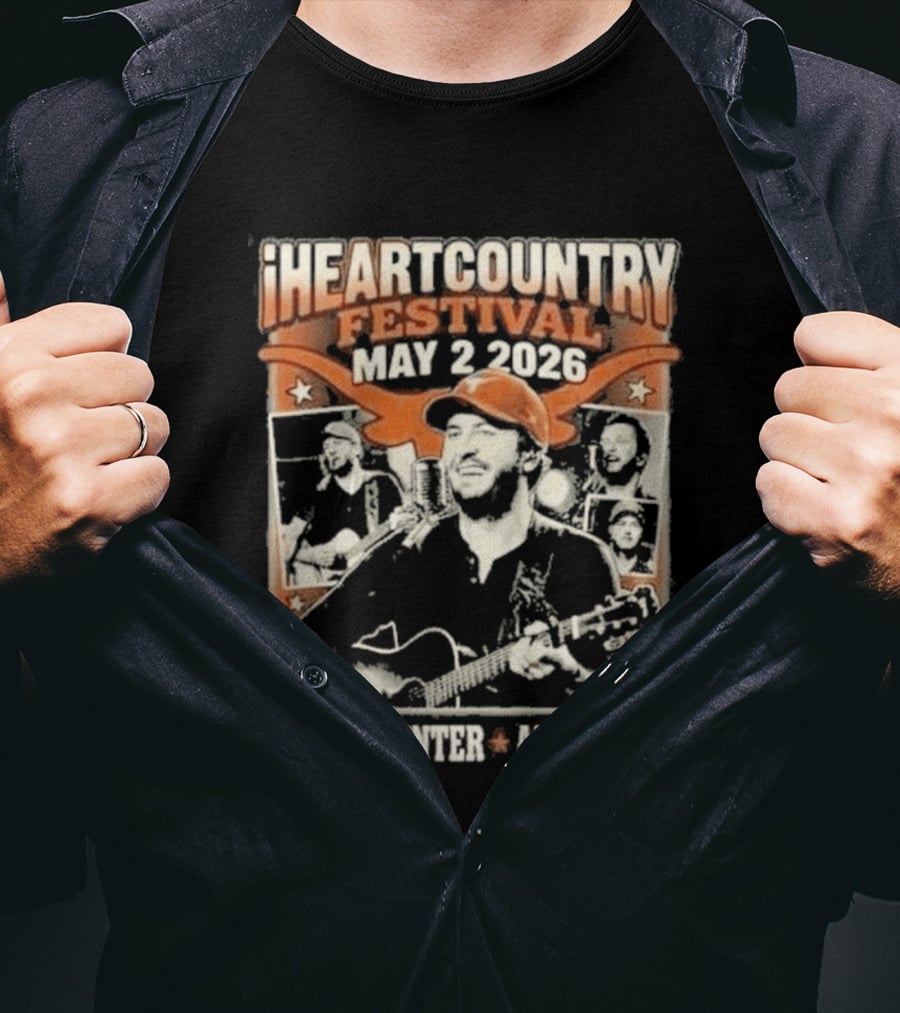 Luke Bryan IHeartCountry Festival May 2 2026 Moody Center Austin TX Texas Longhorns NCAA Collaboration T-Shirt
