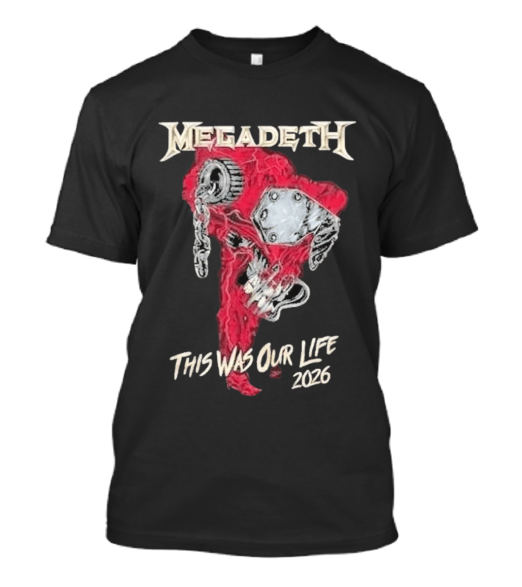 Megadeth This Was Our Life 2026 Latin America Tour Tecnopolis Buenos Aires April 30 T-Shirt