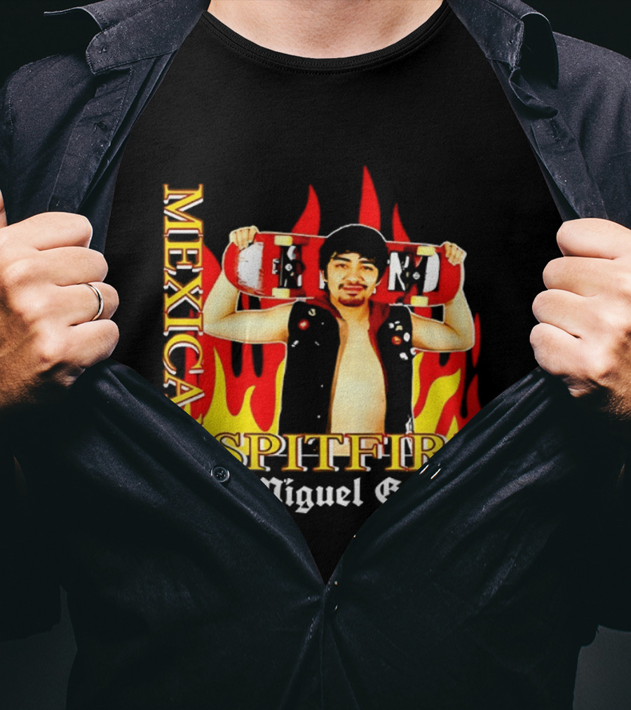 Mexican Spitfire Miguel Gamino Skateboard Fire Rose Vest T-Shirt