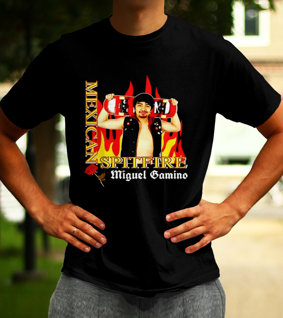 Mexican Spitfire Miguel Gamino Skateboard Fire Rose Vest T-Shirt