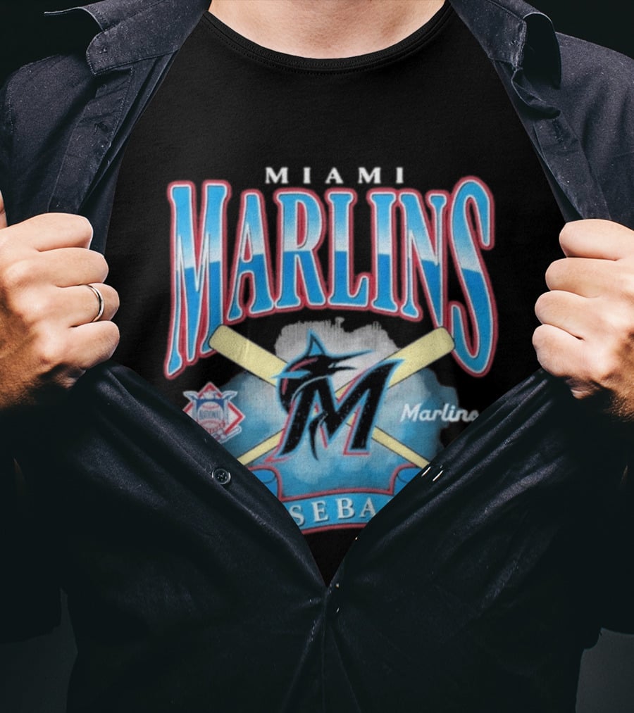 Miami Marlins Baseball Chrometown 47 Franklin National League T-Shirt