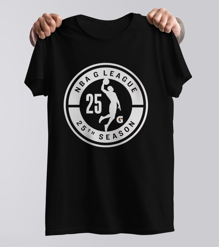 NBA G League 25th Season Anniversary Silver Circle T-Shirt
