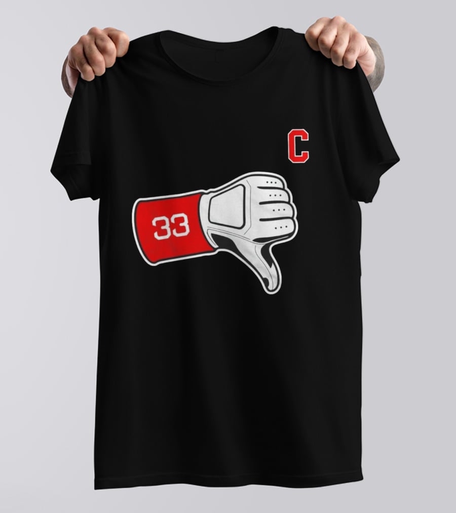 Nice Tek 33 Thumbs Down C Cleveland Guardians T-Shirt