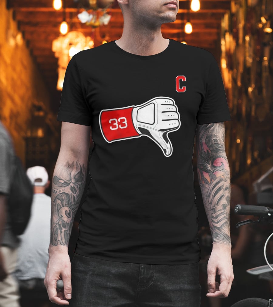Nice Tek 33 Thumbs Down C Cleveland Guardians T-Shirt