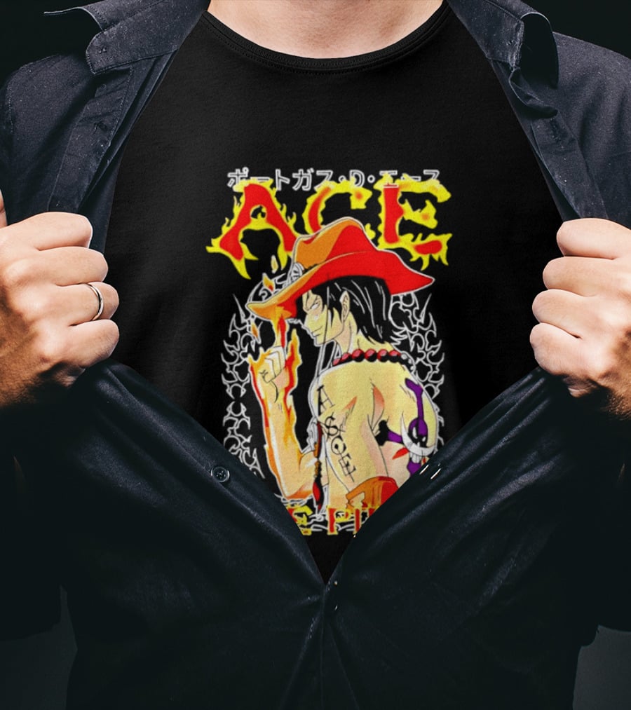 Portgas D. Ace One Piece Anime Flame T-Shirt