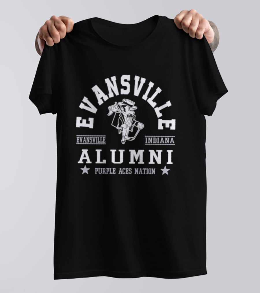 Evansville Indiana Alumni Purple Aces Nation T-Shirt