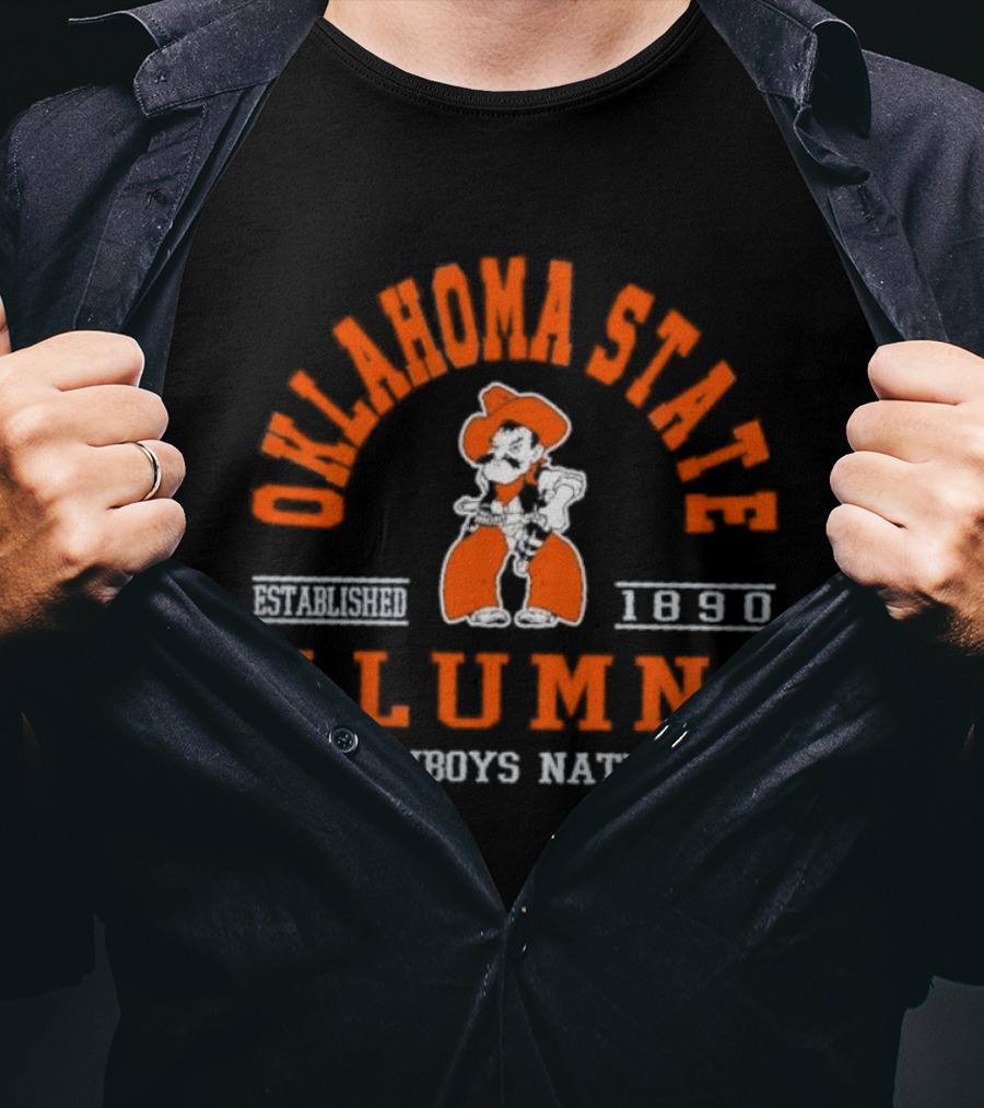 Oklahoma State Alumni Established 1890 Cowboys Nation T-Shirt