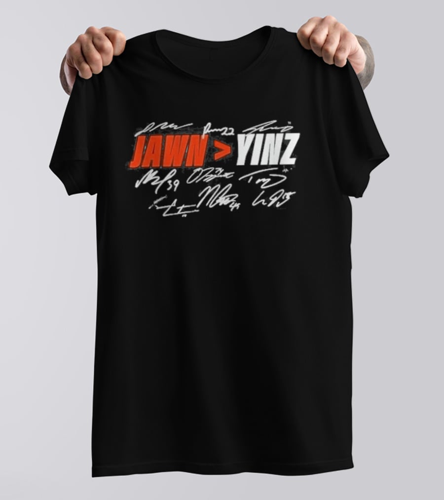 Philadelphia Jawn Greater Than Yinz Signatures T-Shirt