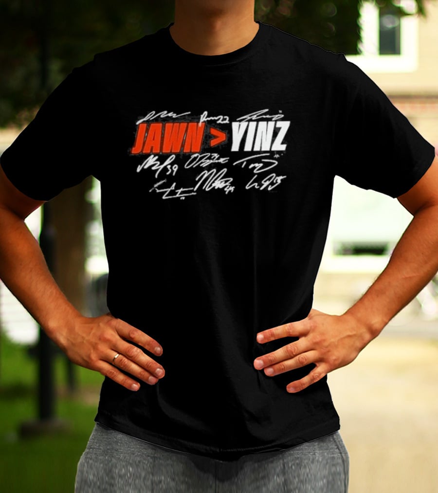 Philadelphia Jawn Greater Than Yinz Signatures T-Shirt