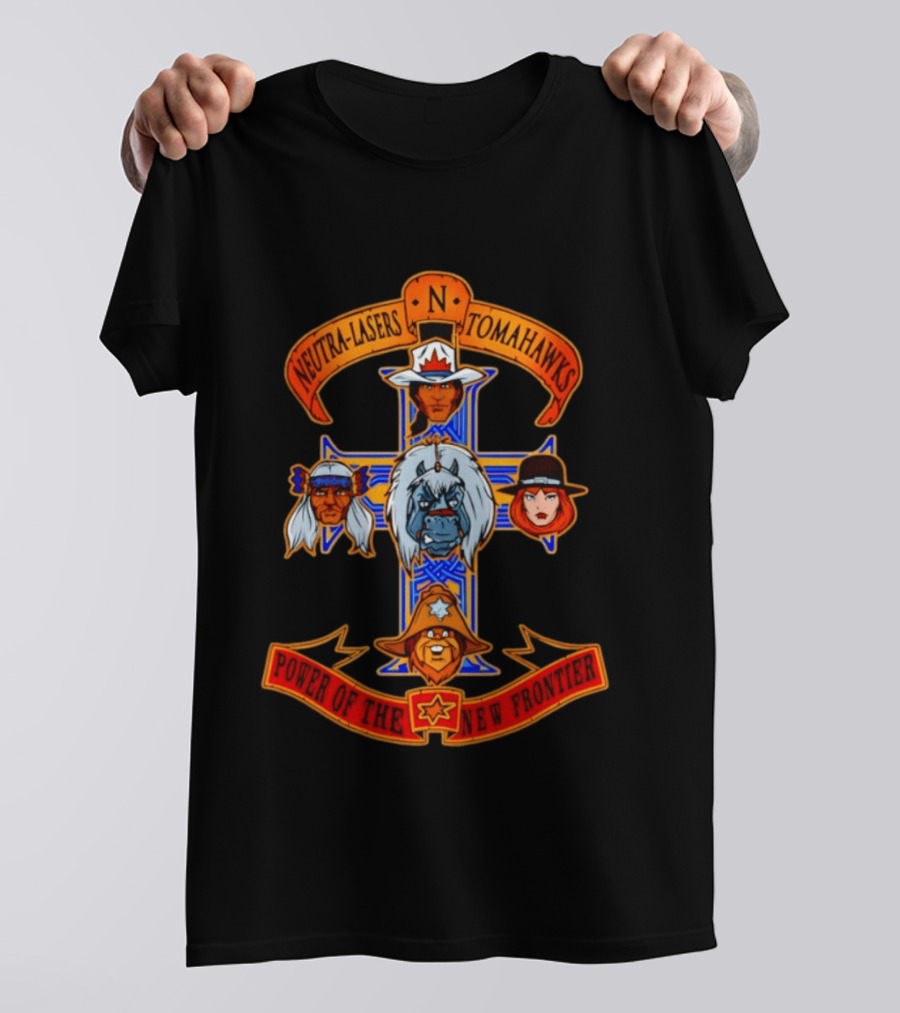 BraveStarr Neutra Lasers Tomahawks Power Of The New Frontier Cross T-Shirt