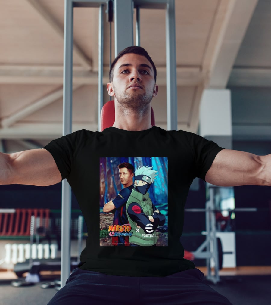 Naruto Shippuden X EFootball Featuring Robert Lewandowski And Kakashi 2026 T-Shirt