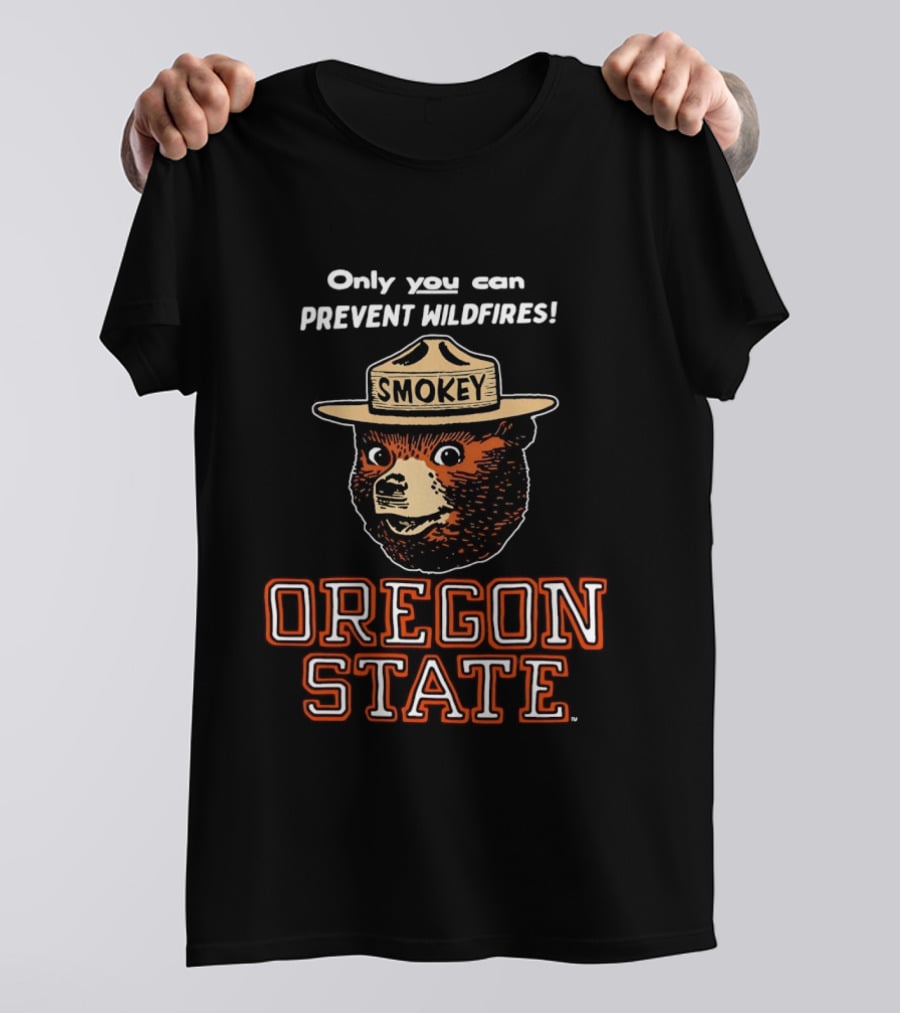Smokey Bear Oregon State Only You Can Prevent Wildfires T-Shirt