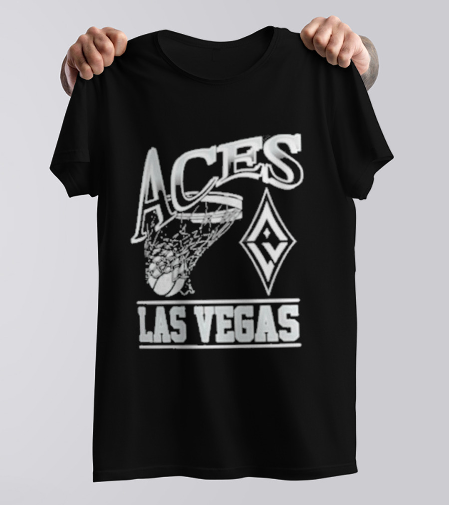 Las Vegas Aces Basketball Net And Diamond T-Shirt