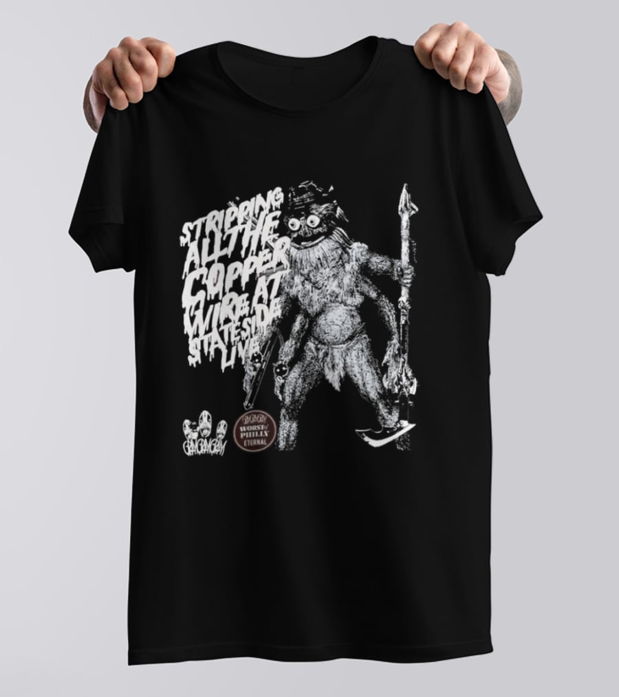 Stripping All The Copper Wire Stateside Live Gangstagrass Mercenary Freedom Infantry T-Shirt