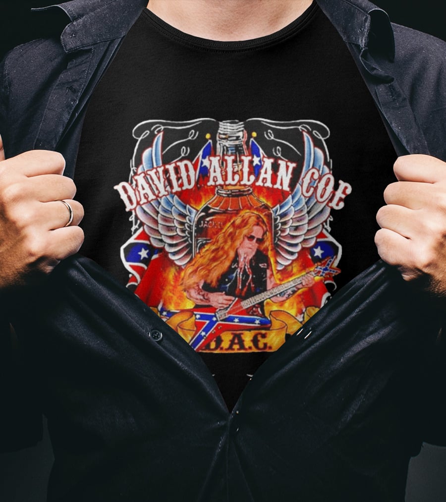 David Allan Coe Rebel Wings Guitar Country Legend DAC T-Shirt