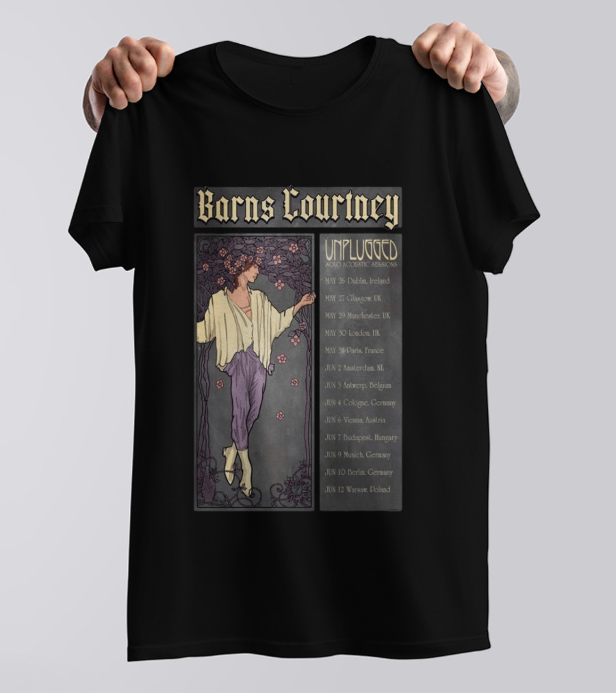 Barns Courtney Unplugged Tour May June 2023 UK Europe Dates T-Shirt