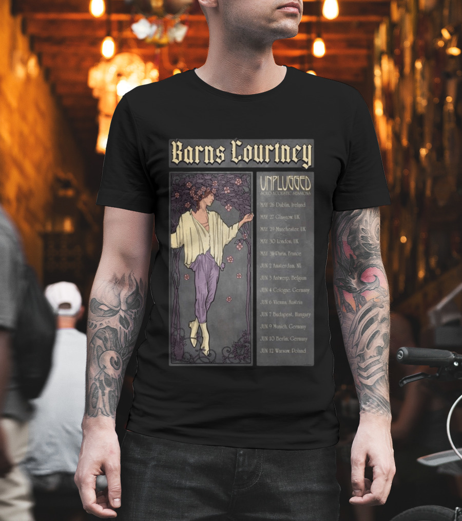 Barns Courtney Unplugged Tour May June 2023 UK Europe Dates T-Shirt