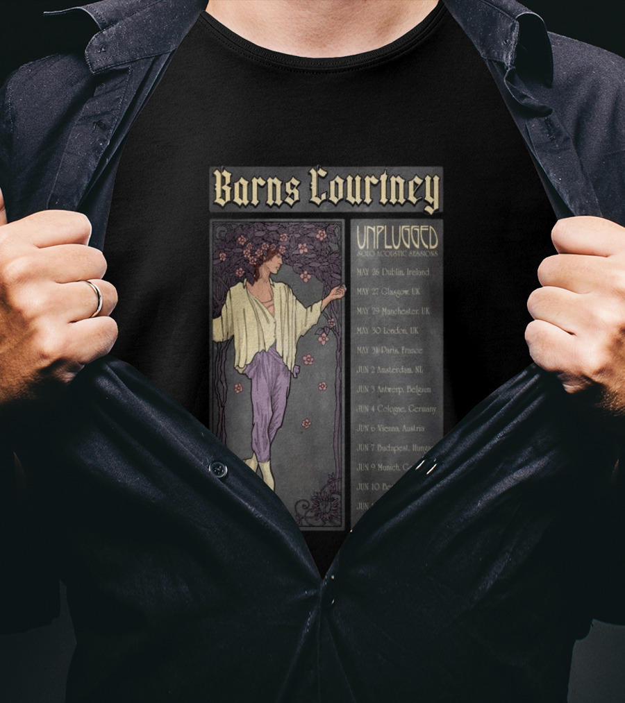 Barns Courtney Unplugged Tour May June 2023 UK Europe Dates T-Shirt
